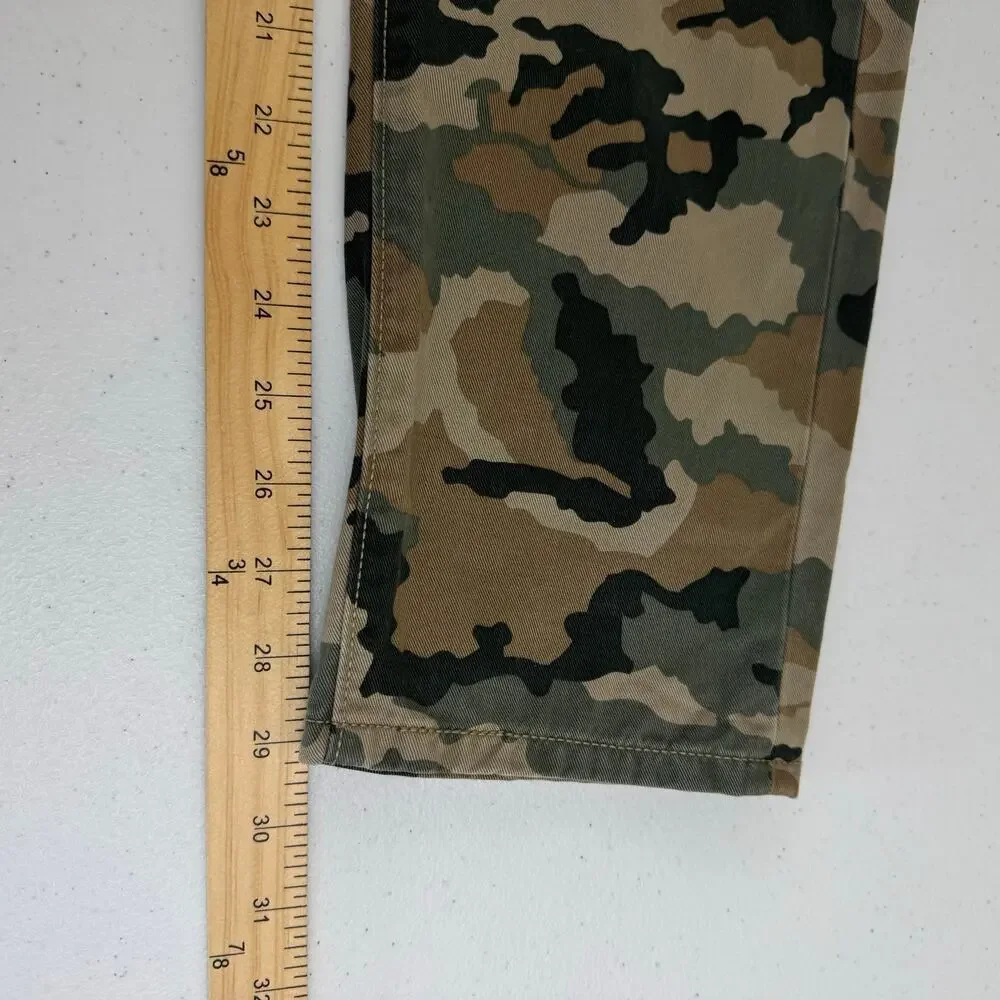 Levis Camo Chino Pants Mens Size 29x30 Straight Leg Green Camouflage White Tab